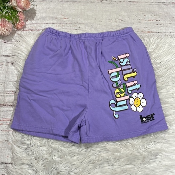 BSR Samii Ryan Revolve shorts 'isn't it lovely" graphic purple - Picture 6 of 8
